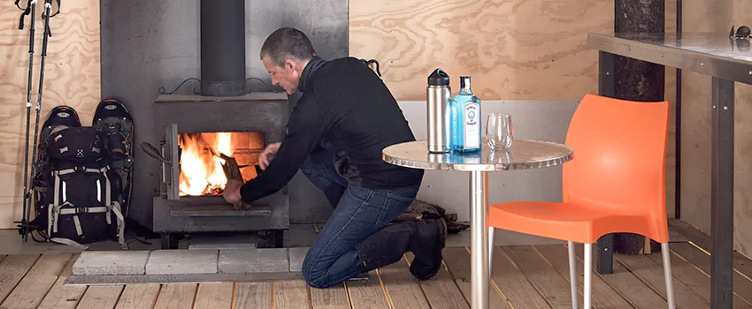 Open Hearth Wood Fireplace Installation in Rimouski, QC